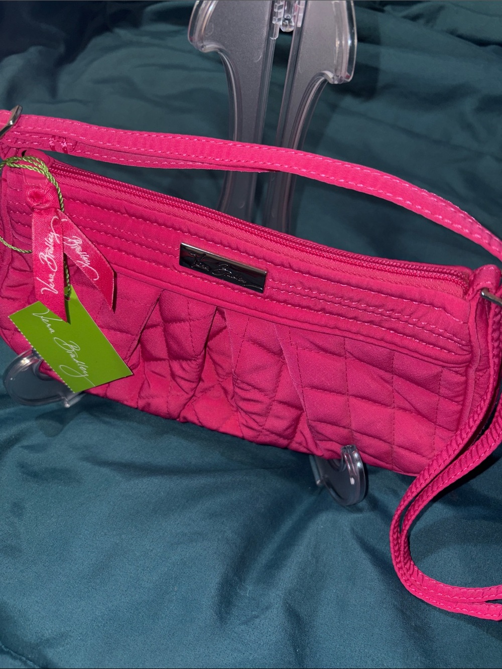 Vera Bradley Bright Pink Quilted Crossbody Wristlet